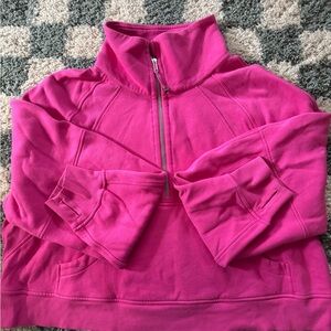 Lululemon Oversized Sonic Pink Half Zip Scuba